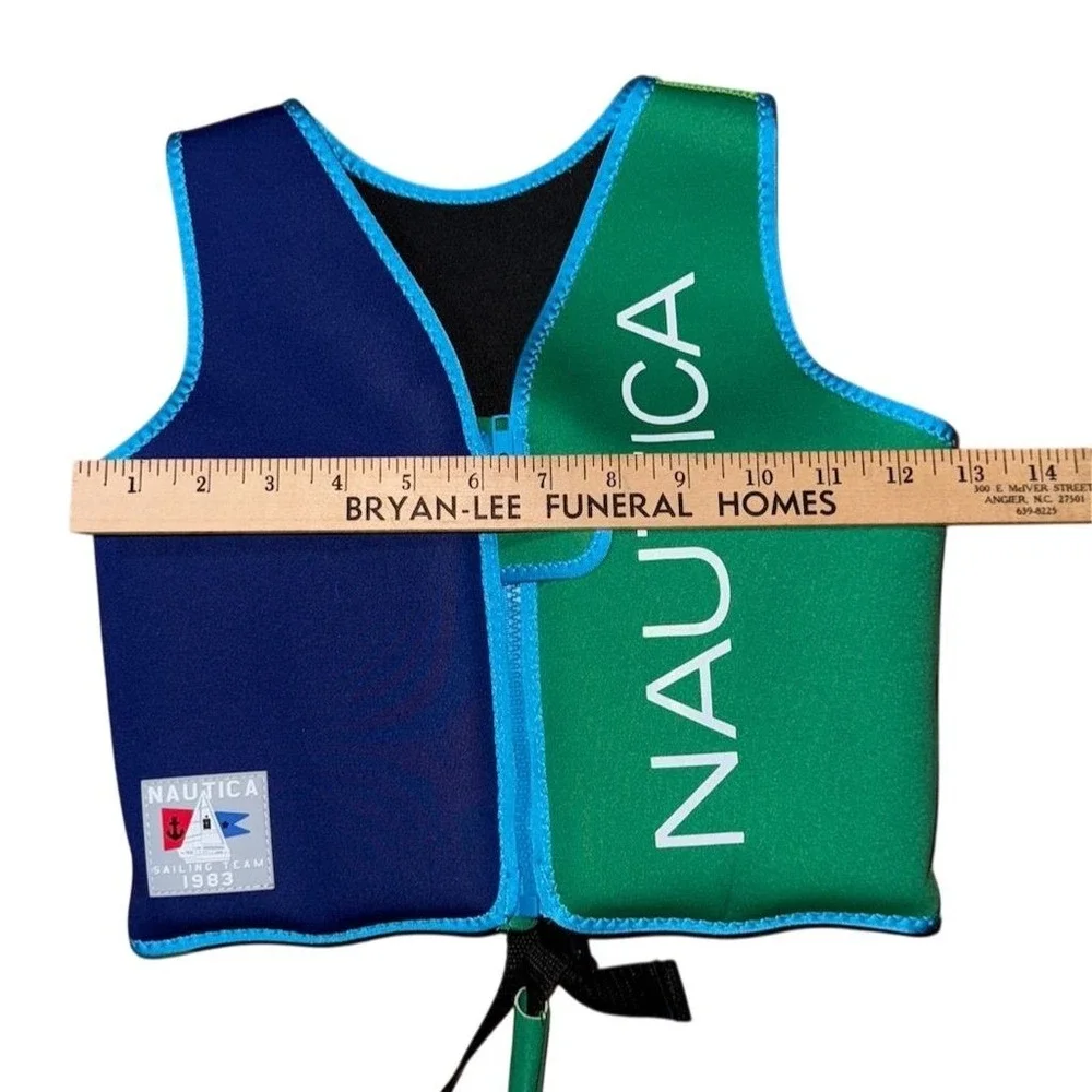 Nautica Kids Swim Aid Vest‎ M/L 33-55 pounds neoprene preppy cape cod sailing